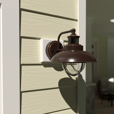 Motion Sensor Dusk to Dawn Outdoor Wall Light Burnished Bronze