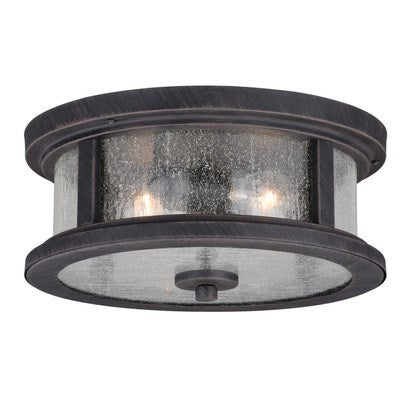 13-in Outdoor Flush Mount Ceiling Light Rust Rust Iron by Vaxcel International