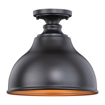 11-in Outdoor Flush Mount Ceiling Light Oil Burnished Bronze/Light Gold by Vaxcel International