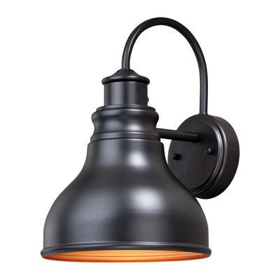 9-in Outdoor Wall Light Oil Burnished Bronze and Light Gold by Vaxcel International