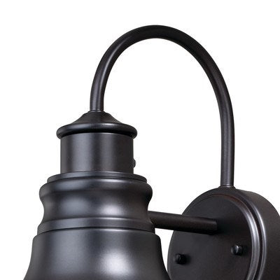 9-in Outdoor Wall Light Oil Burnished Bronze and Light Gold
