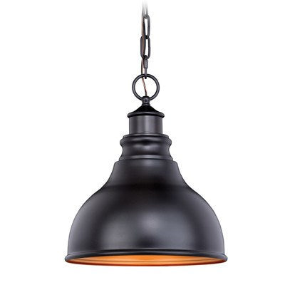 11-in Outdoor Pendant Oil Burnished Bronze and Light Gold by Vaxcel International