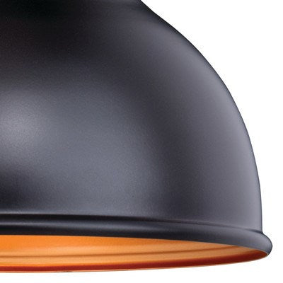 11-in Outdoor Pendant Oil Burnished Bronze and Light Gold