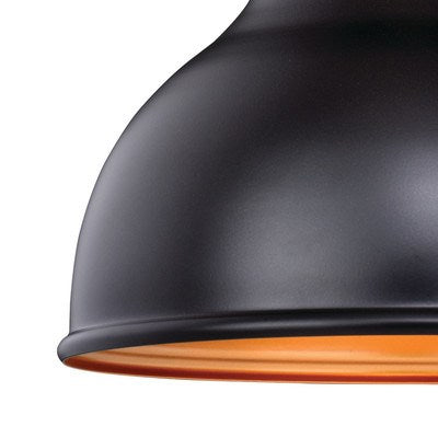 11-in Outdoor Pendant Oil Burnished Bronze and Light Gold