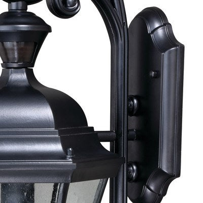 Motion Sensor Dusk to Dawn Outdoor Wall Light Shiny Black