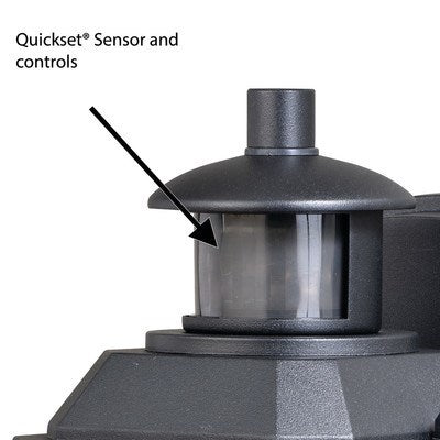 LED Motion Sensor Dusk to Dawn Outdoor Wall Light Textured Black