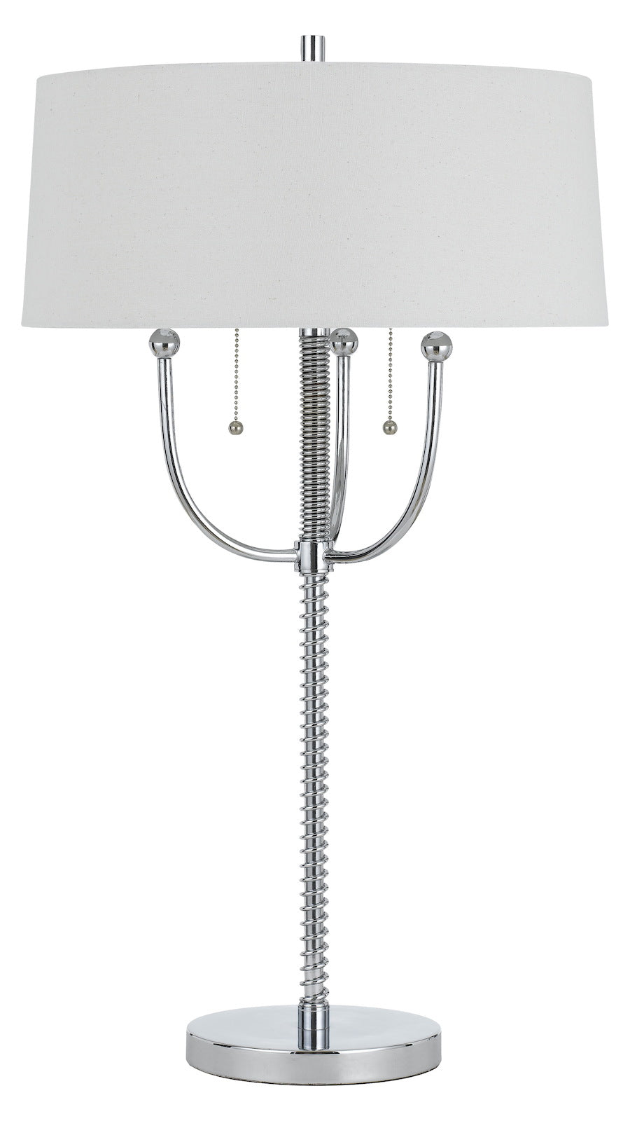 60W X 2 Lesina Metal Floor Lamp With Linen Shade by CAL Lighting