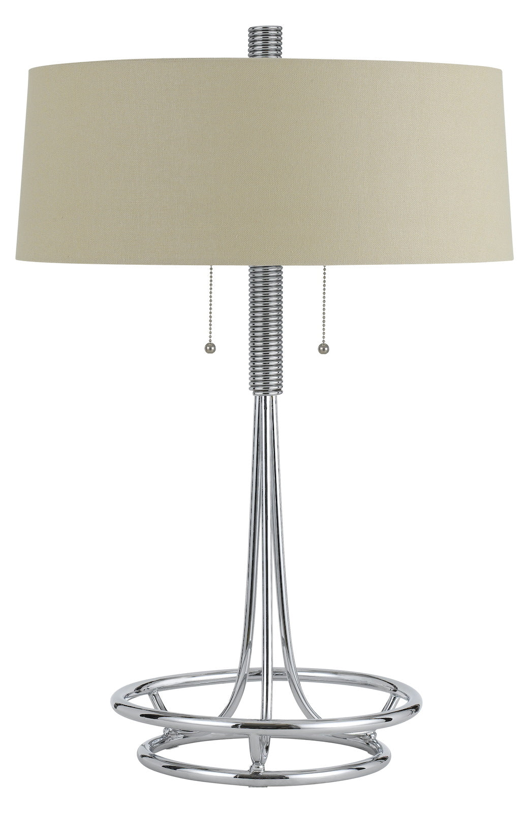 60W X 2 Lecce Metal Table Lamp With Burlap Shade by CAL Lighting