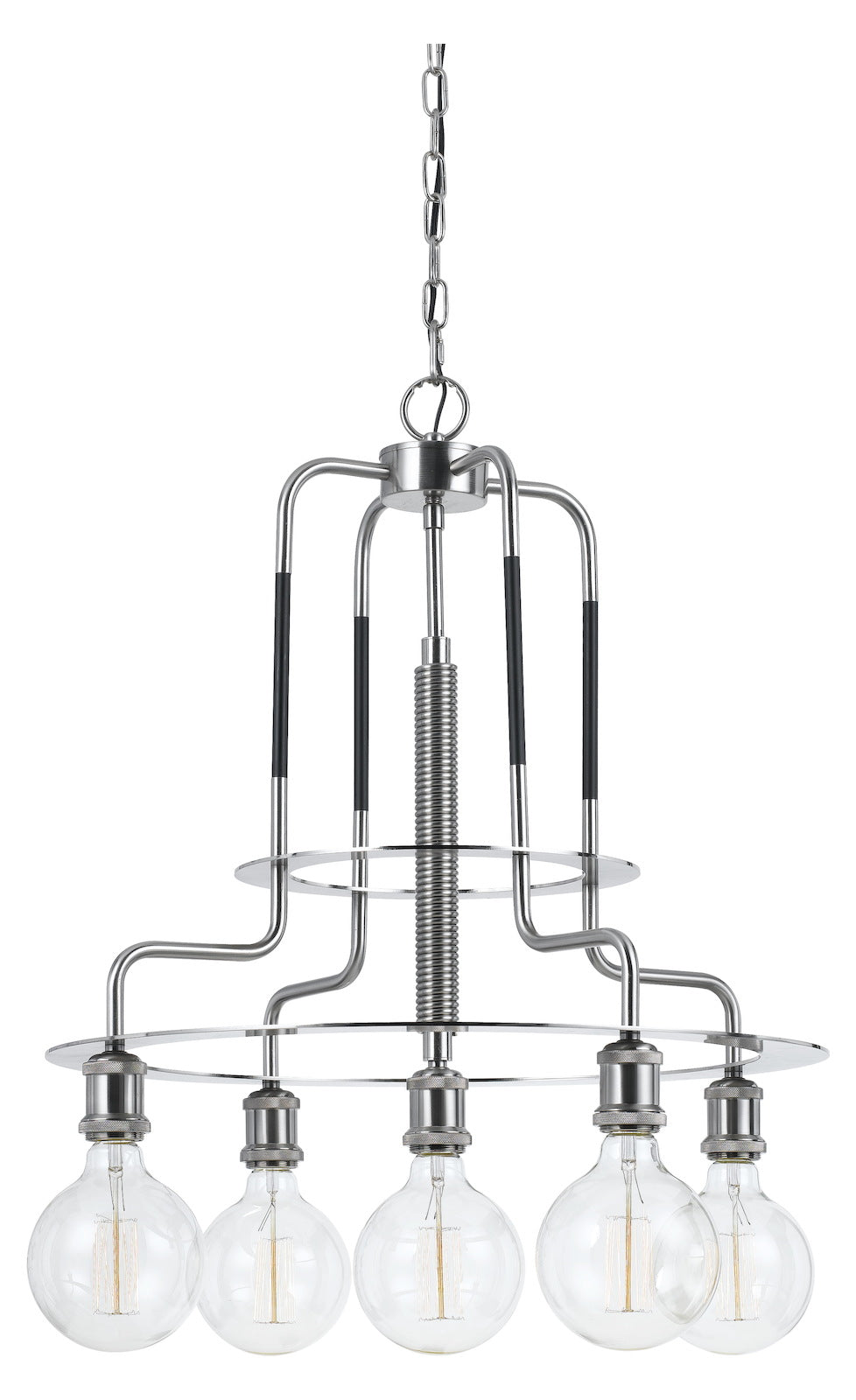 60W X 5 Transformer Metal Chandelier (Edison Bulbs Included) by CAL Lighting