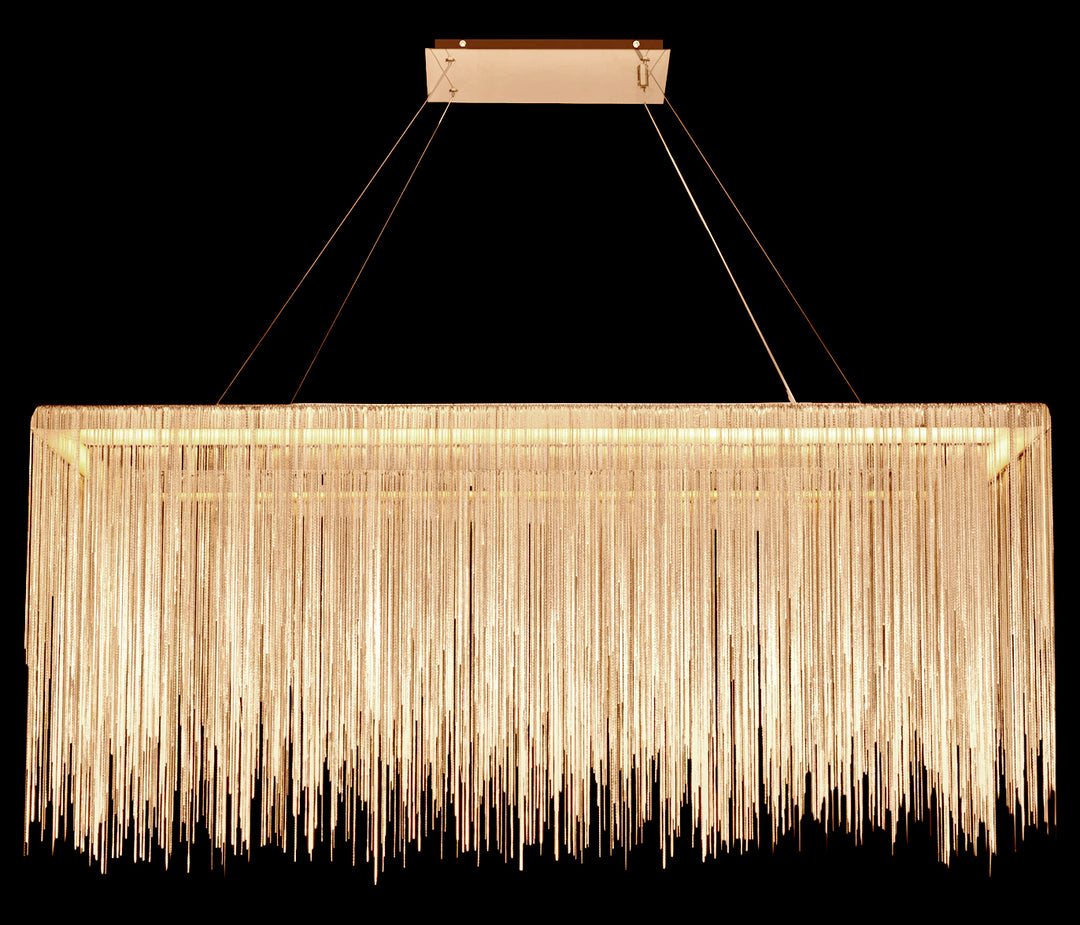 Fountain Ave. Collection Gold Jewelry Rectangle Hanging Fixture by Avenue Lighting