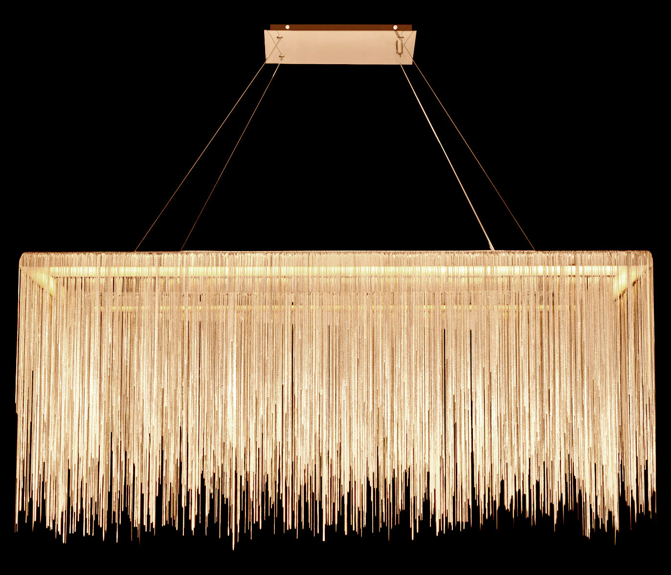 Fountain Ave. Collection Gold Jewelry Rectangle Hanging Fixture by Avenue Lighting