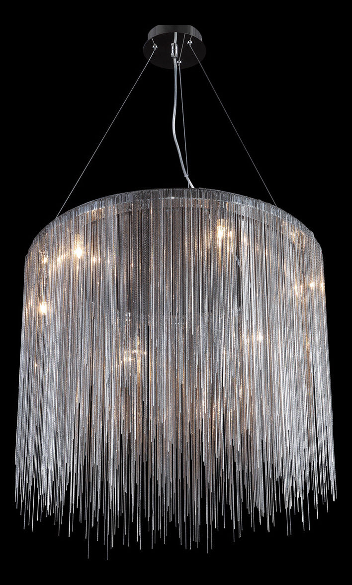 Fountain Ave. Collection Chrome Jewelry Round Hanging Fixture by Avenue Lighting