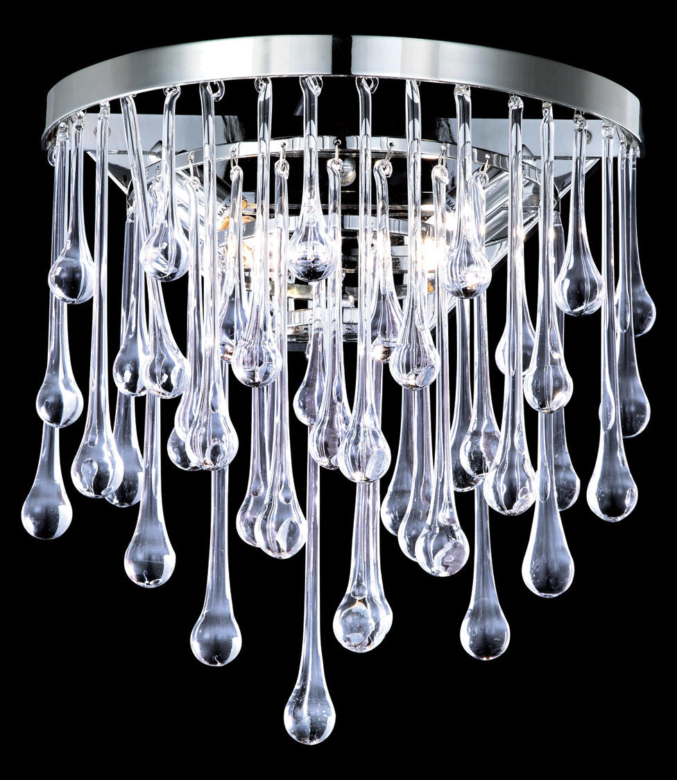 Collection Polish Nickel / Clear Glass Tear Drops Round Wall Sco by Avenue Lighting