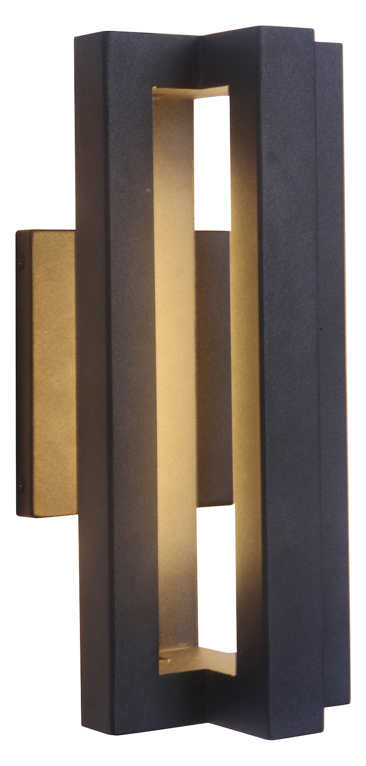 1 Light Small LED Outdoor Lantern in Textured Black
