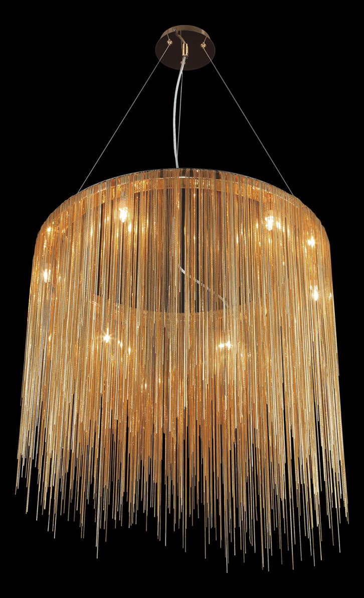 Fountain Ave. Collection Gold Jewelry Round Hanging Fixture by Avenue Lighting