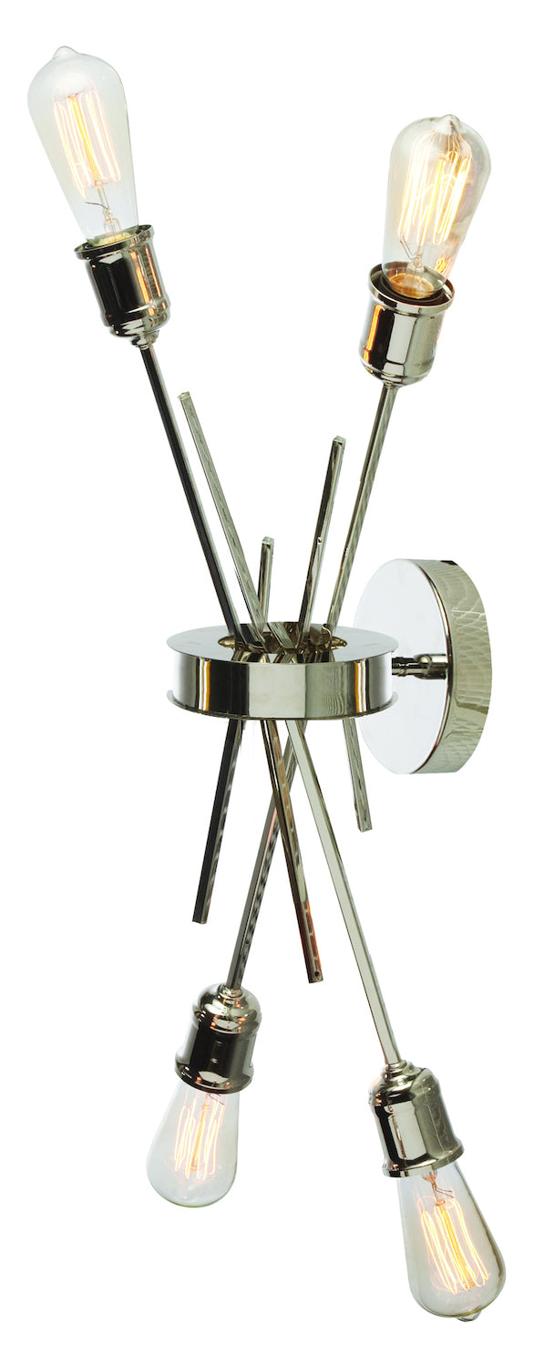 4Lt Wall Sconce Burnished Chrome Finish by Dainolite