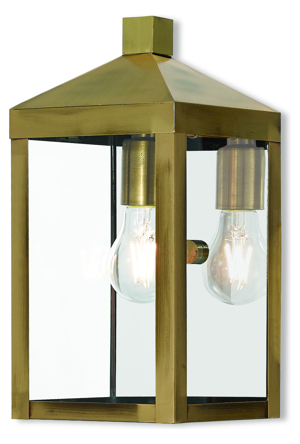1 Lt Ab Outdoor Wall Lantern by Livex Lighting