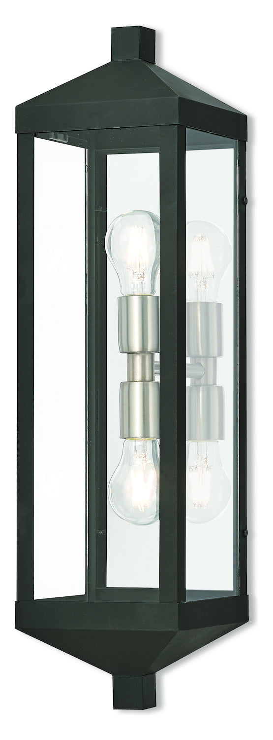 2 Lt Bk Outdoor Wall Lantern by Livex Lighting