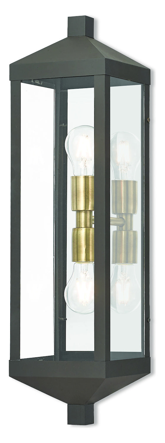 2 Lt Bz Outdoor Wall Lantern by Livex Lighting