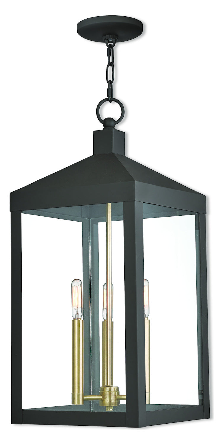 3 Lt Bz Outdoor Pendant Lantern by Livex Lighting