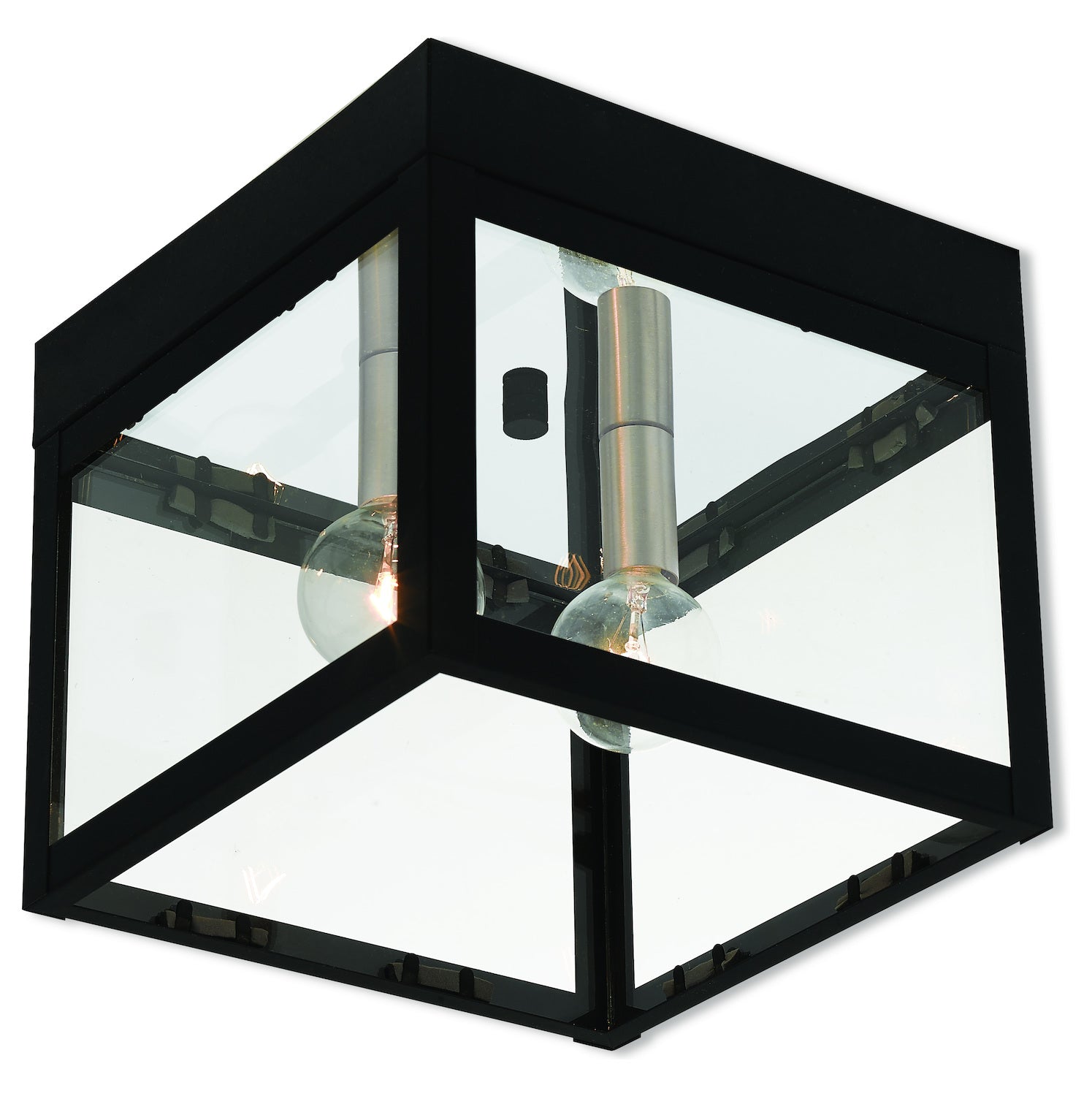 2 Lt Bk Outdoor Ceiling Mount by Livex Lighting