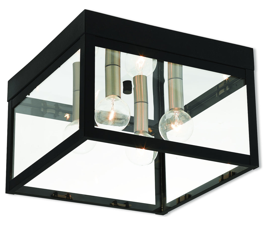 4 Lt Bk Outdoor Ceiling Mount by Livex Lighting