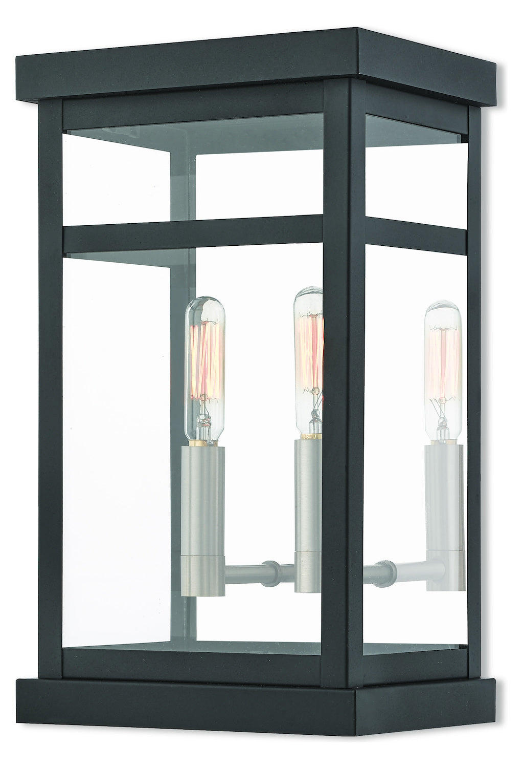2 Lt Bk Outdoor Wall Lantern by Livex Lighting