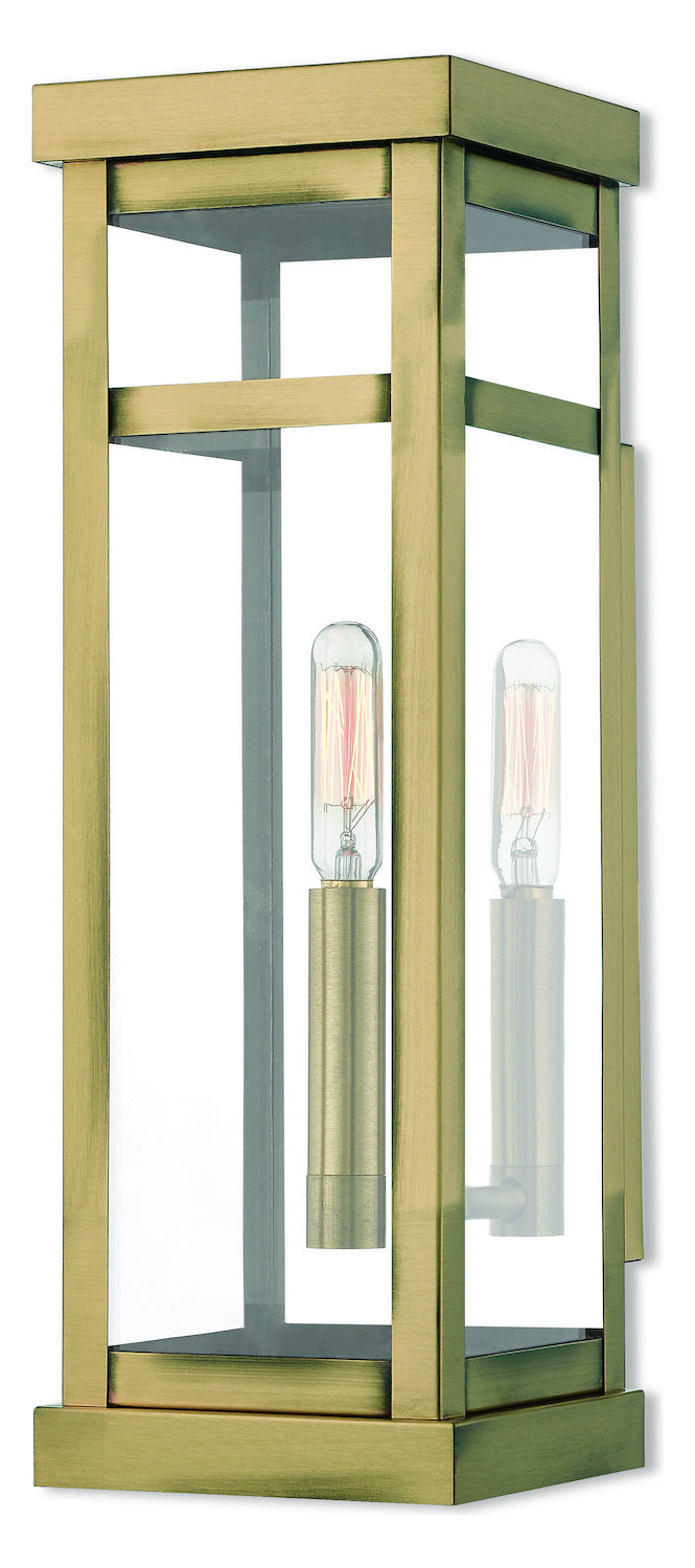 1 Lt Ab Outdoor Wall Lantern by Livex Lighting