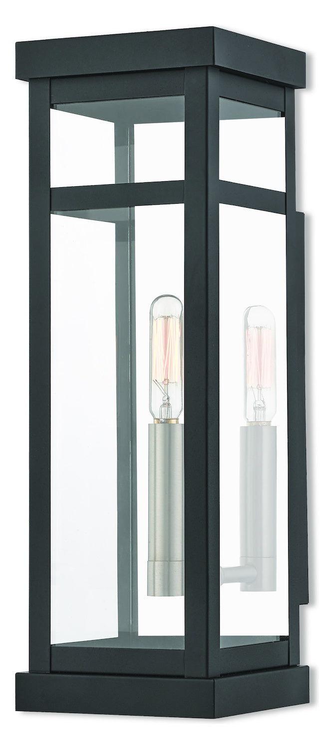 1 Lt Bk Outdoor Wall Lantern by Livex Lighting