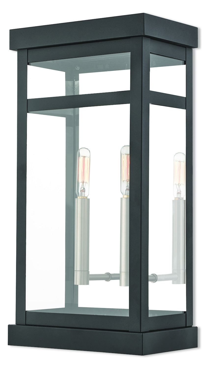 2 Lt Bk Outdoor Wall Lantern by Livex Lighting