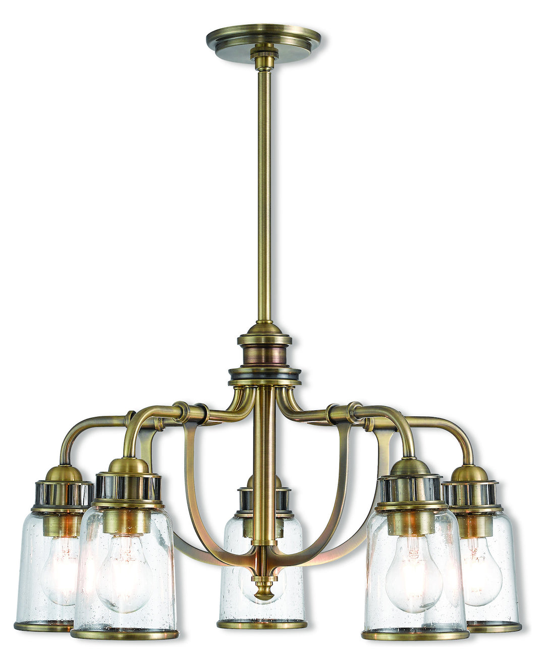 5 Lt Ab Dinette Chandelier by Livex Lighting