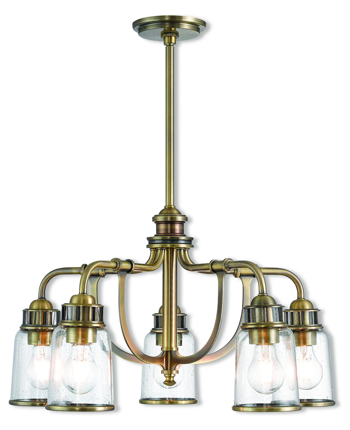 5 Lt Ab Dinette Chandelier by Livex Lighting