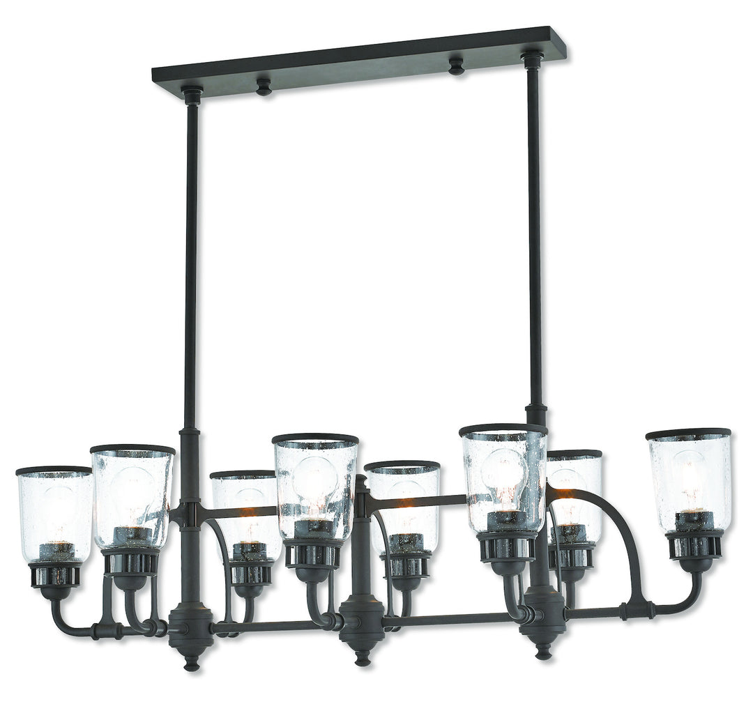 8 Lt Bz Linear Chandelier by Livex Lighting