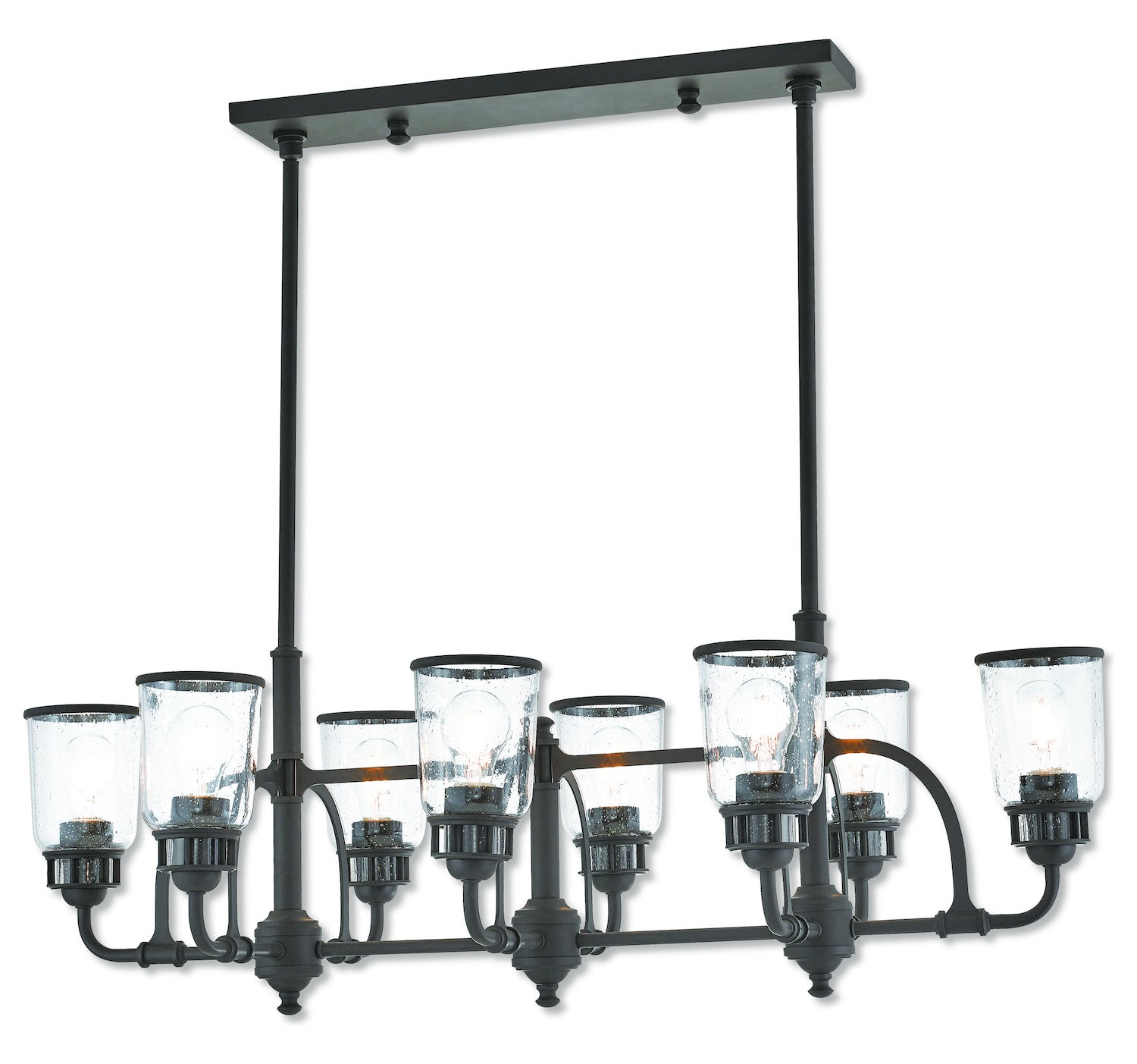 8 Lt Bz Linear Chandelier by Livex Lighting