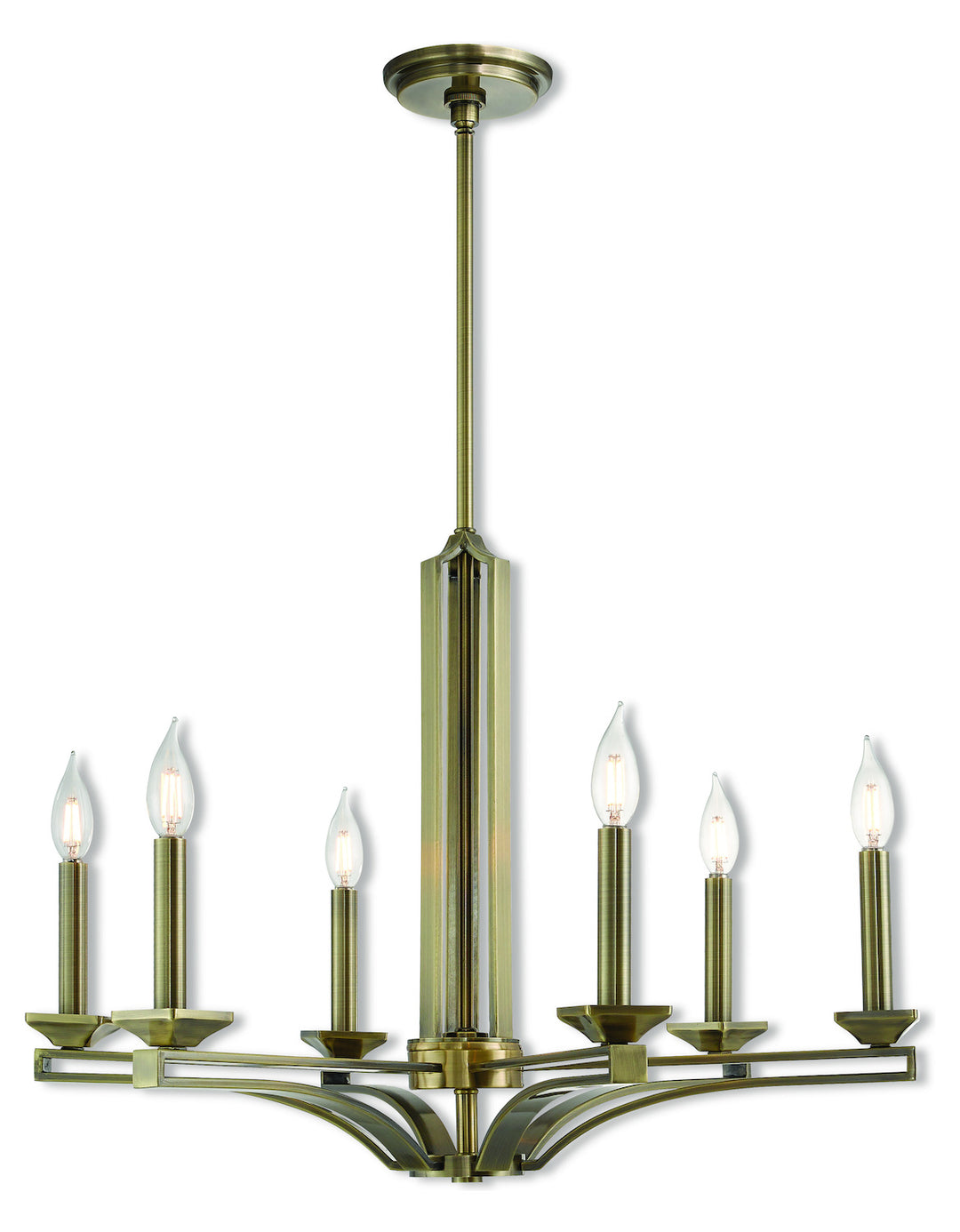 6 Lt Ab Chandelier by Livex Lighting
