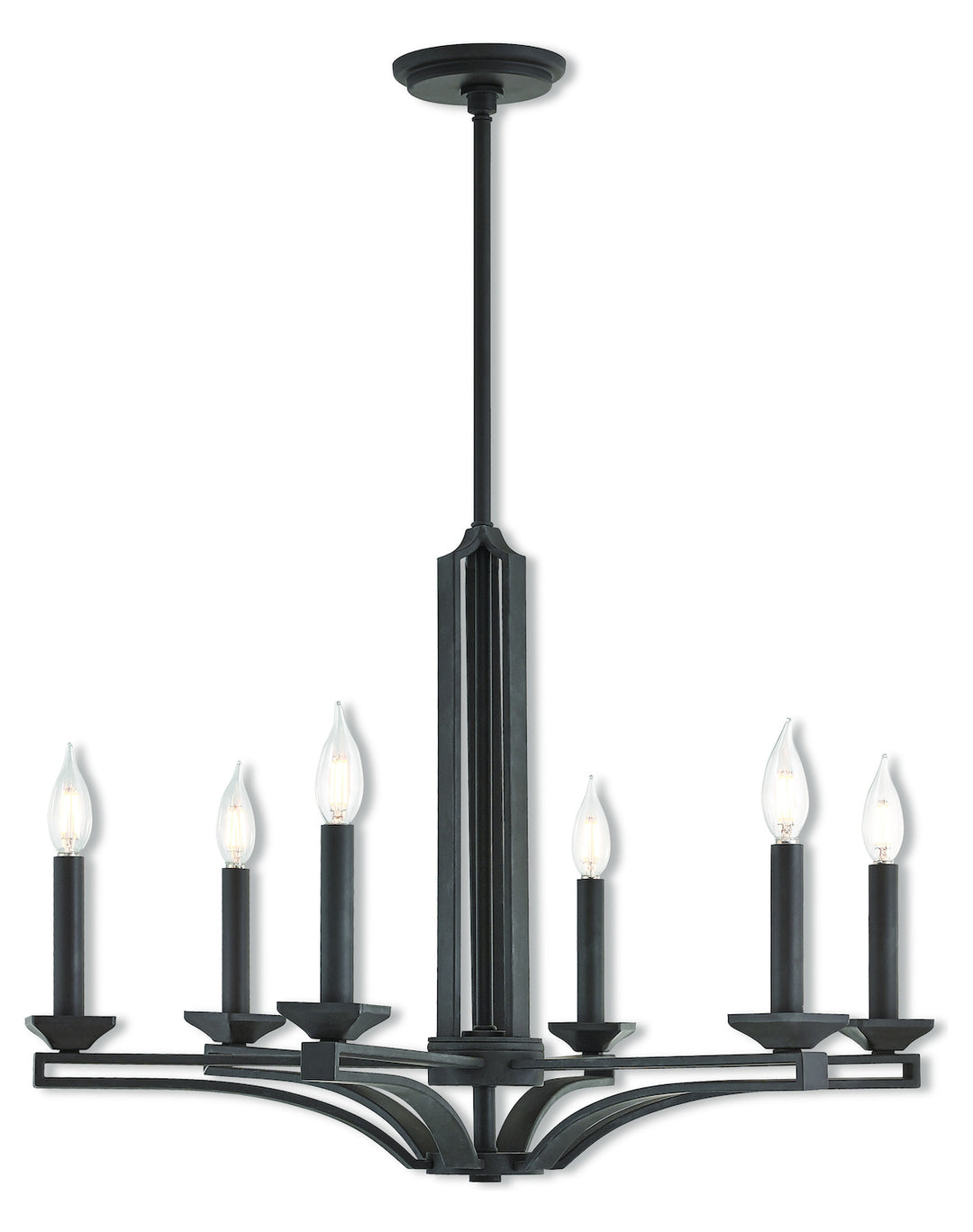 6 Lt Bz Chandelier by Livex Lighting