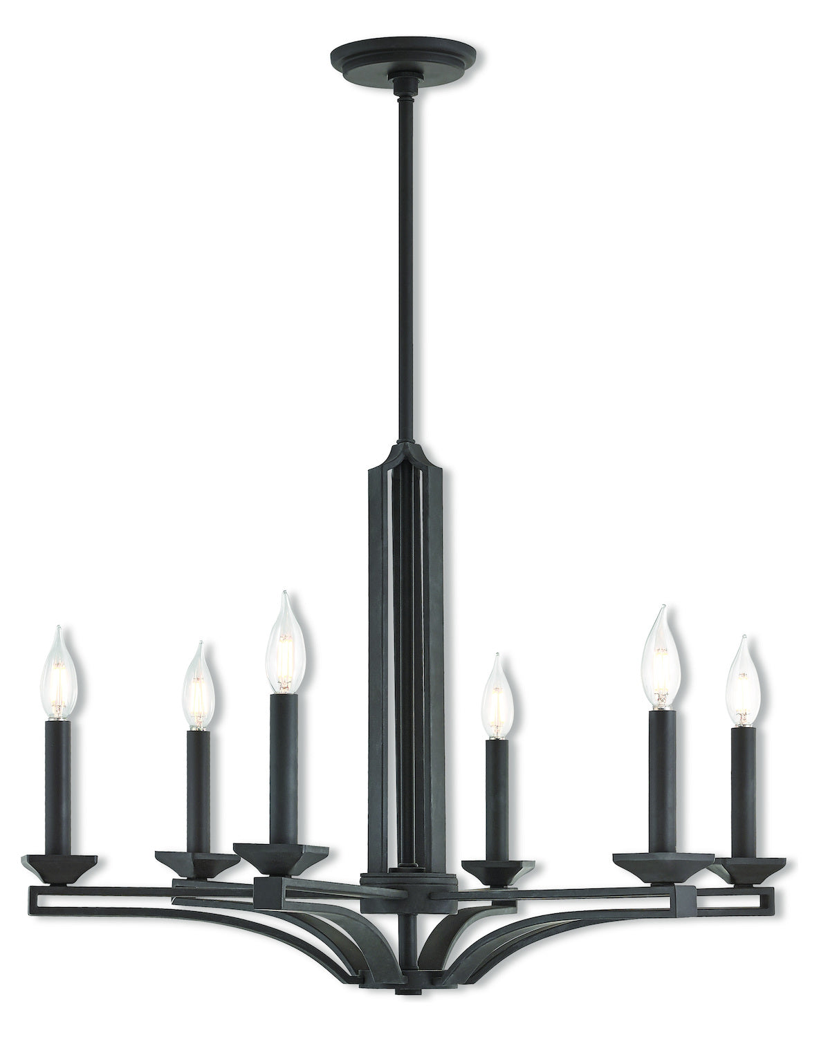 6 Lt Bz Chandelier by Livex Lighting