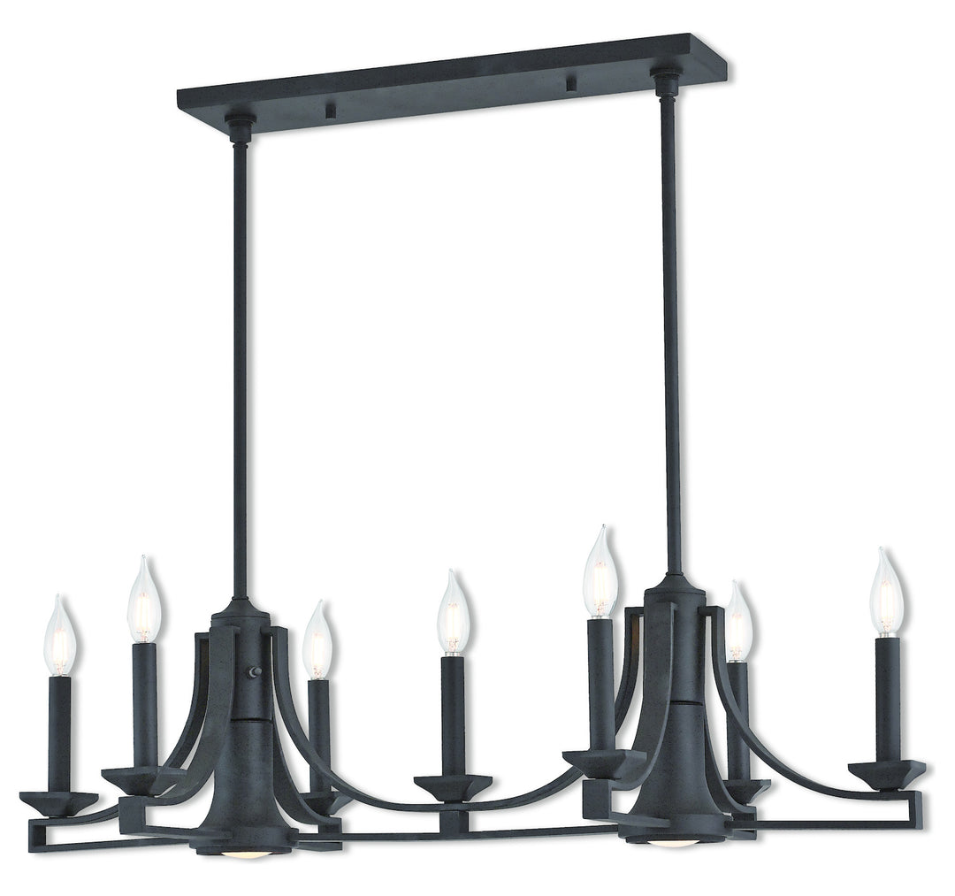 9 Lt Bz Linear Chandelier by Livex Lighting