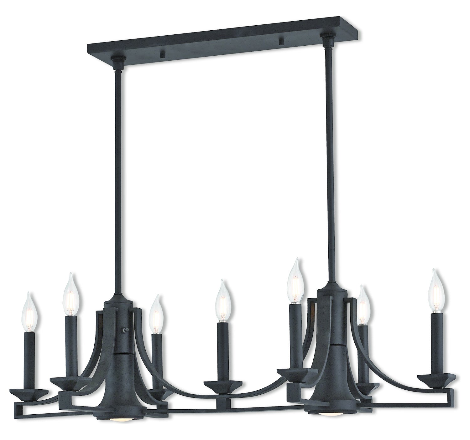 9 Lt Bz Linear Chandelier by Livex Lighting