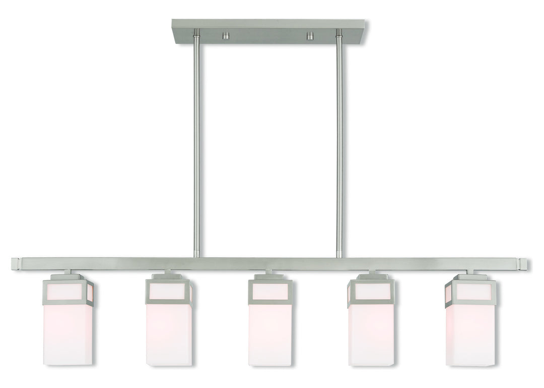 5 Lt Bn Linear Chandelier by Livex Lighting