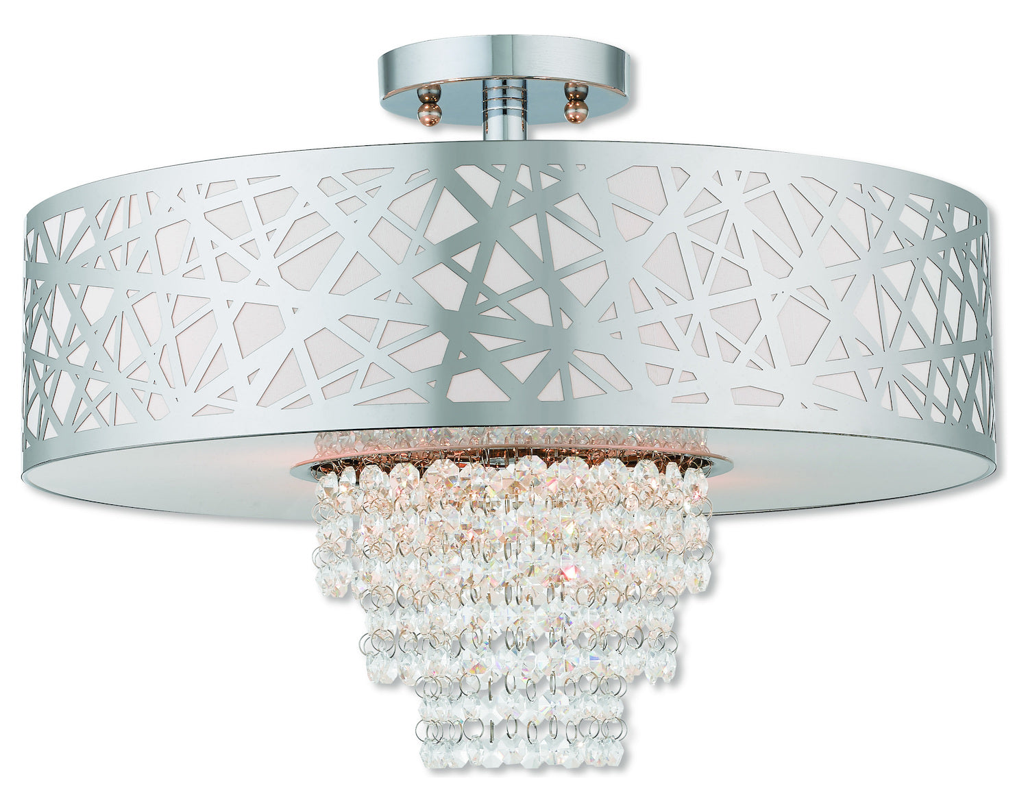 4 Lt Ch Ceiling Mount by Livex Lighting