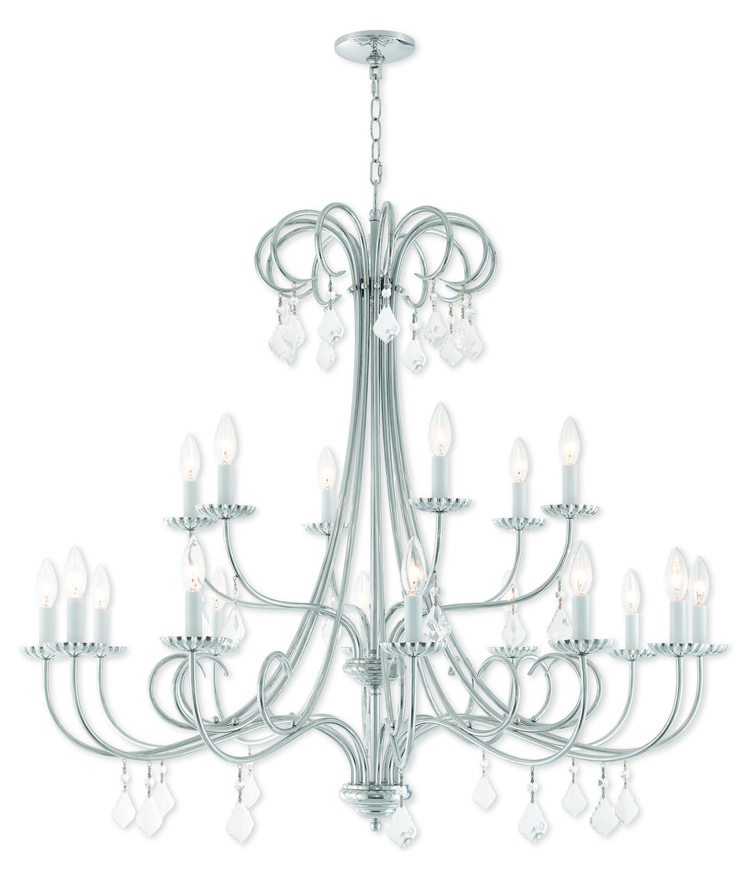 18 Lt Ch Foyer Chandelier by Livex Lighting