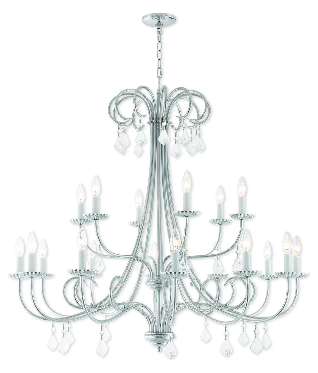 18 Lt Ch Foyer Chandelier by Livex Lighting