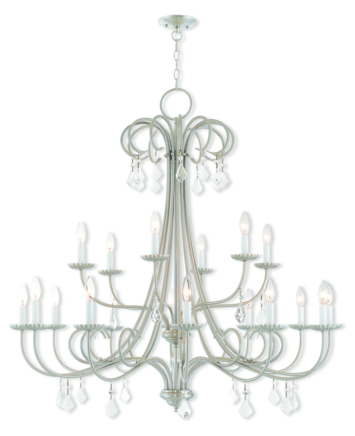 18 Lt Bn Foyer Chandelier by Livex Lighting
