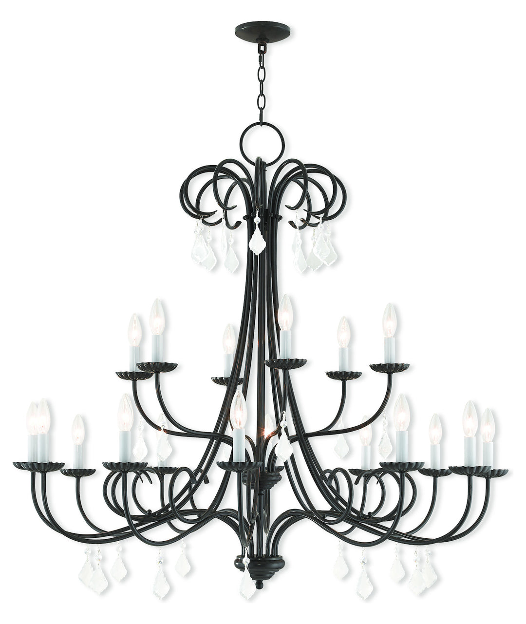 18 Lt Ebz Foyer Chandelier by Livex Lighting