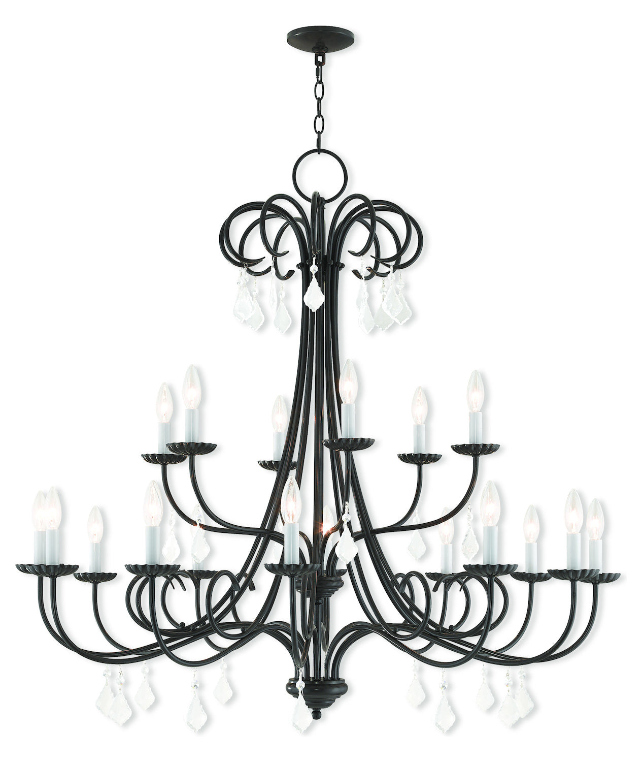 18 Lt Ebz Foyer Chandelier by Livex Lighting