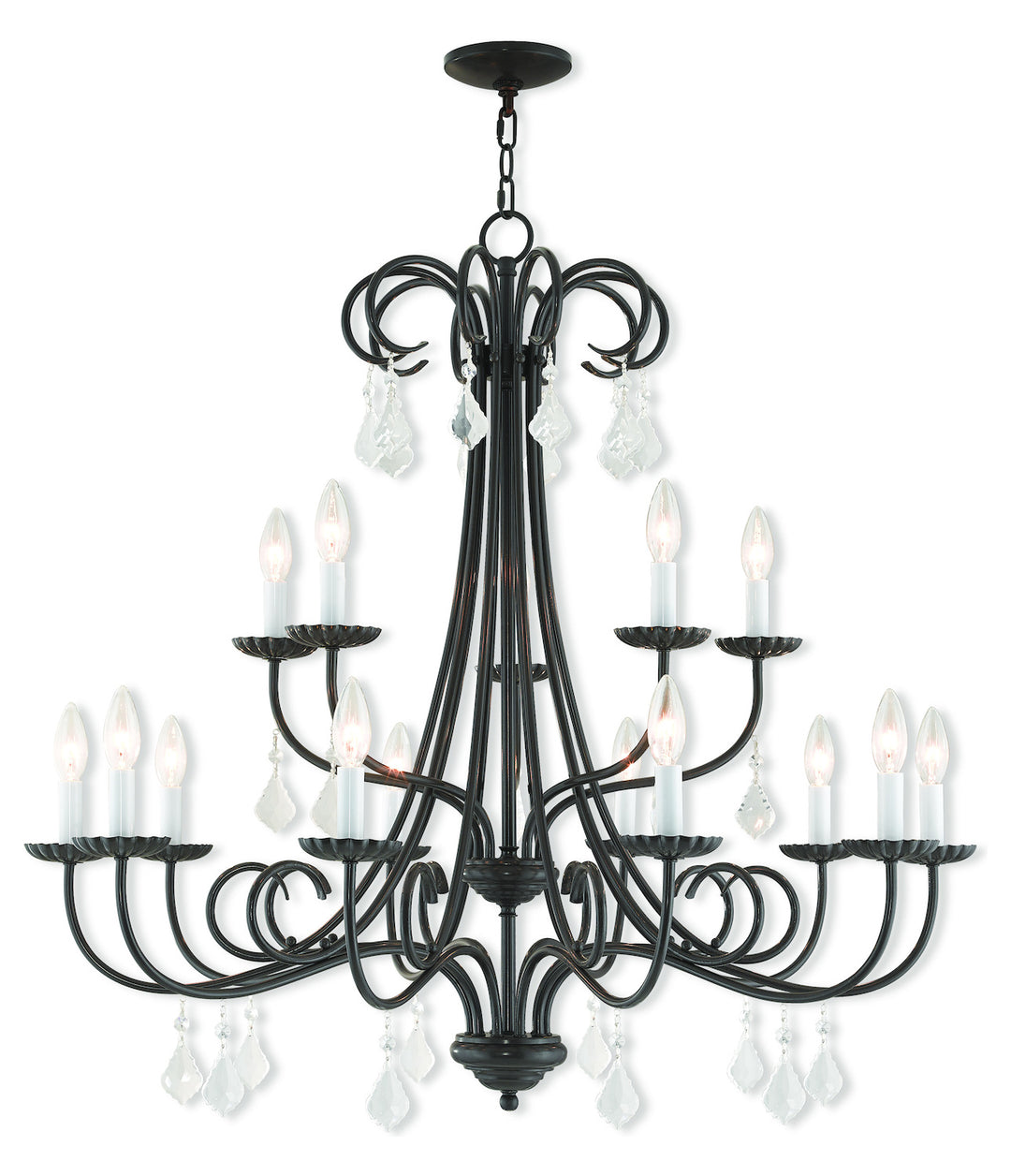 15 Lt Ebz Foyer Chandelier by Livex Lighting