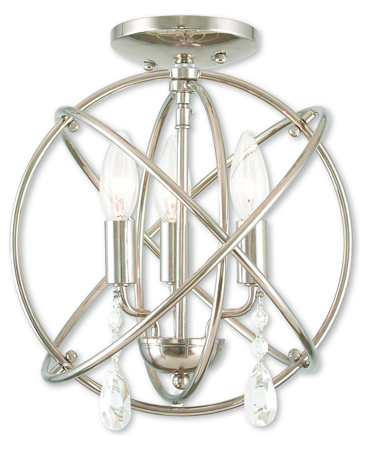 3 Light Pn Mini Chandelier/Ceiling Mount