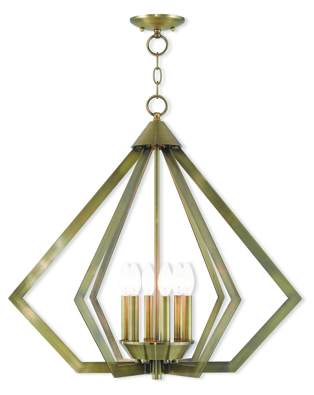 6 Lt Ab Chandelier by Livex Lighting