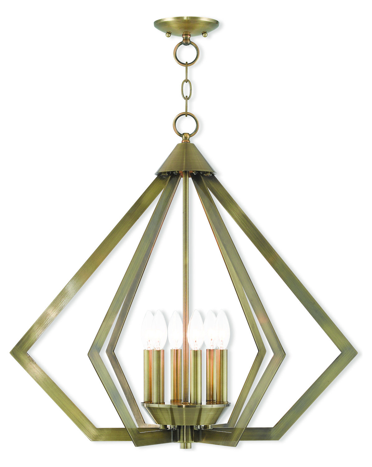 6 Lt Ab Chandelier by Livex Lighting